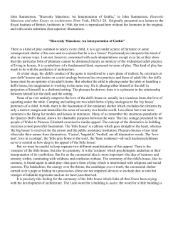 John Summerson, "Heavenly Mansions: An Interpretation of Gothic