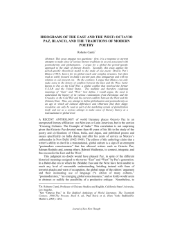 IDEOGRAMS OF THE EAST AND THE WEST: OCTAVIO PAZ