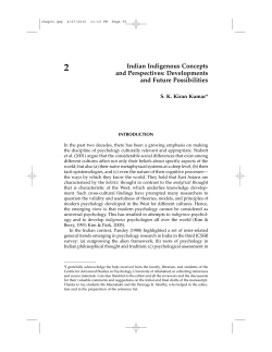 Indian Indigenous Concepts and Perspectives