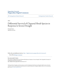 Differential Survival of Chaparral Shrub Species in Response to
