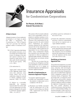 Insurance Appraisals for Condominiums - Ontario