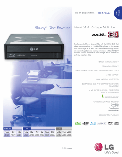 Blu-ray&trade; Disc Rewriter