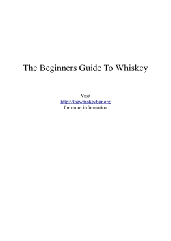 The Beginners Guide To Whiskey