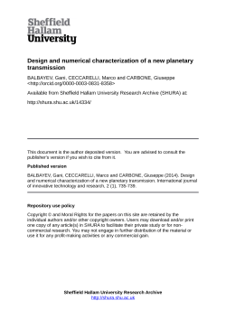 Design and numerical characterization of a new planetary
