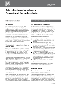 Safe collection of wood waste: Prevention of fire and explosion