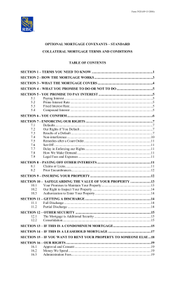 optional mortgage covenants