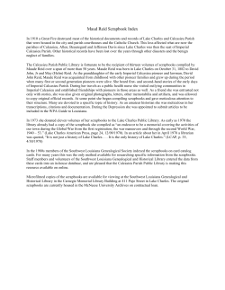 Maud Reid Scrapbook Index - Calcasieu Parish Public Library