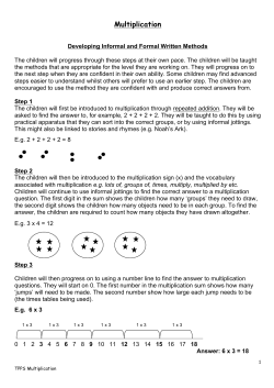 Multiplication - Tickford Park