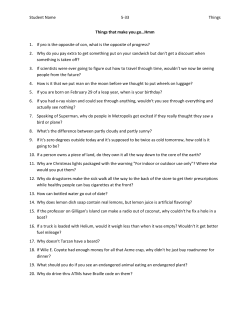 Student Name 5-33 Things Things that make you go&hellip;Hmm 1. If pro