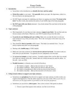 Essay Guide