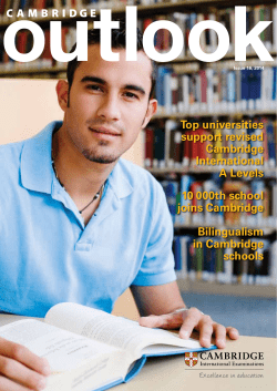 Cambridge Outlook - Issue 16 - April 2014