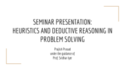 SEMINAR PRESENTATION: HEURISTICS AND DEDUCTIVE
