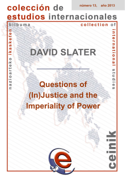 1 Questions of (In)Justice and the Imperiality of Power