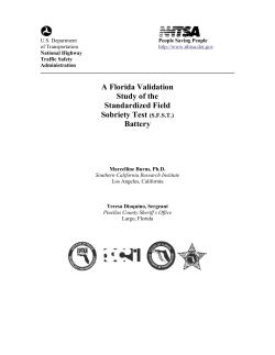 A Florida Validation Study of the Standardized Field Sobriety Test