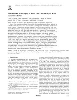 Structure and stratigraphy of Home Plate from the Spirit Mars