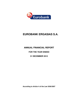 Annual Financial Report EUROBANK 2012