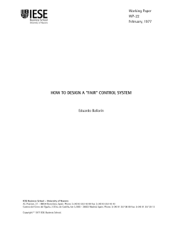 how to design a "fair" control system
