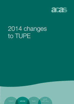 2014 changes to TUPE