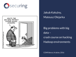 Big problems with big data &ndash; crash course on