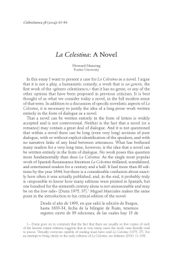 La Celestina: A novel - Parnaseo