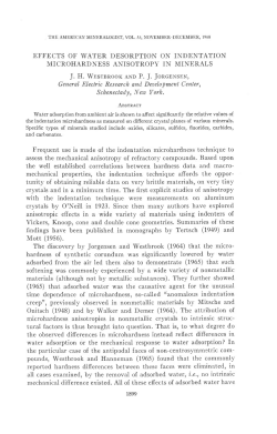 EFFECTS OF WATER DESORPTION ON INDENTATION
