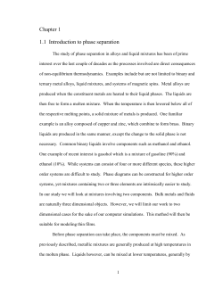 Phase Separation of a Binary Mixture