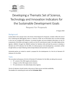 Developing a Thematic Set of Science, Technology and Innovation