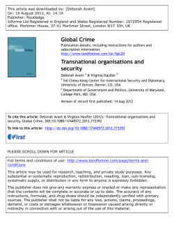 Transnational Organizations and Security