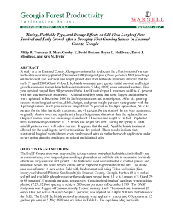 Timing, Herbicide Type, and Dosage Effects on Old