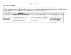 Science: Curriculum Map - Middle School
