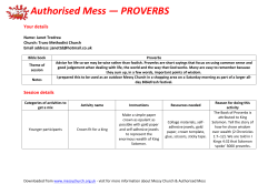 Authorised Mess &mdash; PROVERBS