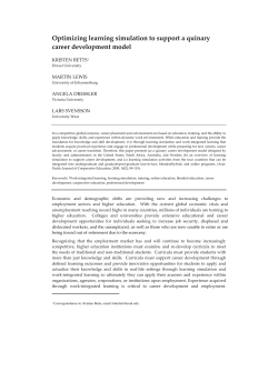Optimizing learning simulation to support a quinary career