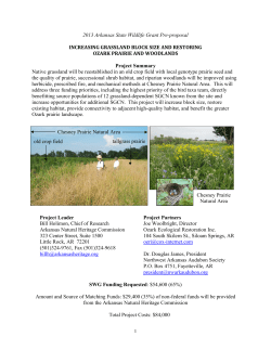 Increasing Grassland Block Size and Restoring Ozark Prairie and