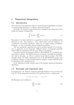1 Numerical integration