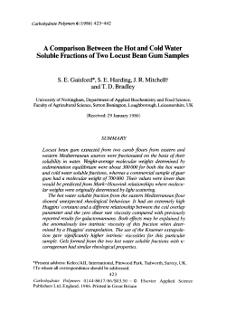 A Comparison Between the Hot and Cold Water Soluble Fractions of