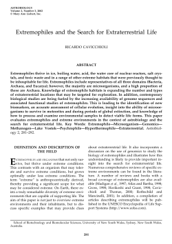 Extremophiles and the Search for Extraterrestrial Life