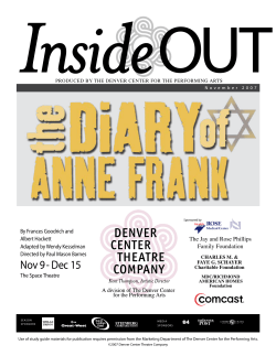 Diary of Anne Frank, The - Denver Center