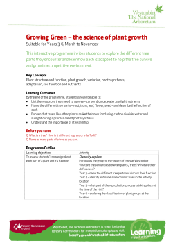 Growing Green -- the science of plant growth