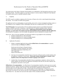 ENDOWMENT for the STUDY of SPANISH ABROAD