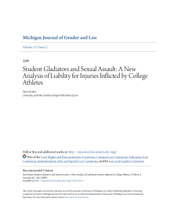 Student Gladiators and Sexual Assault