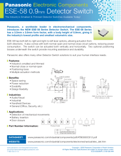 ESE-58 Product Intro - Panasonic Industrial Devices