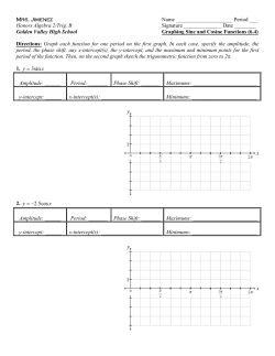 1. y = 3sin x 2. y = &minus;2.5cos x