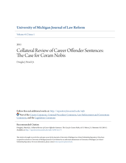 Collateral Review of Career Offender Sentences