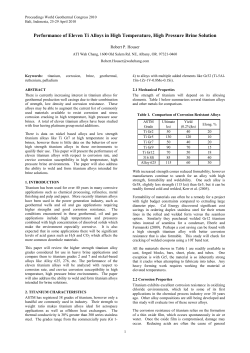 Performance of Eleven Ti Alloys in High Temperature