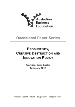 Productivity, Creative Destruction and