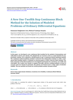 A New One-Twelfth Step Continuous Block Method for the Solution