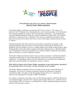 People`s Rights Amendment - American Sustainable Business Council