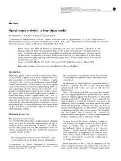 Review Spinal shock revisited: a four-phase model