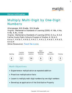 Multiply Multi-Digit by One-Digit Numbers