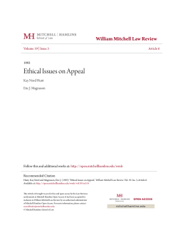 Ethical Issues on Appeal - Mitchell Hamline Open Access